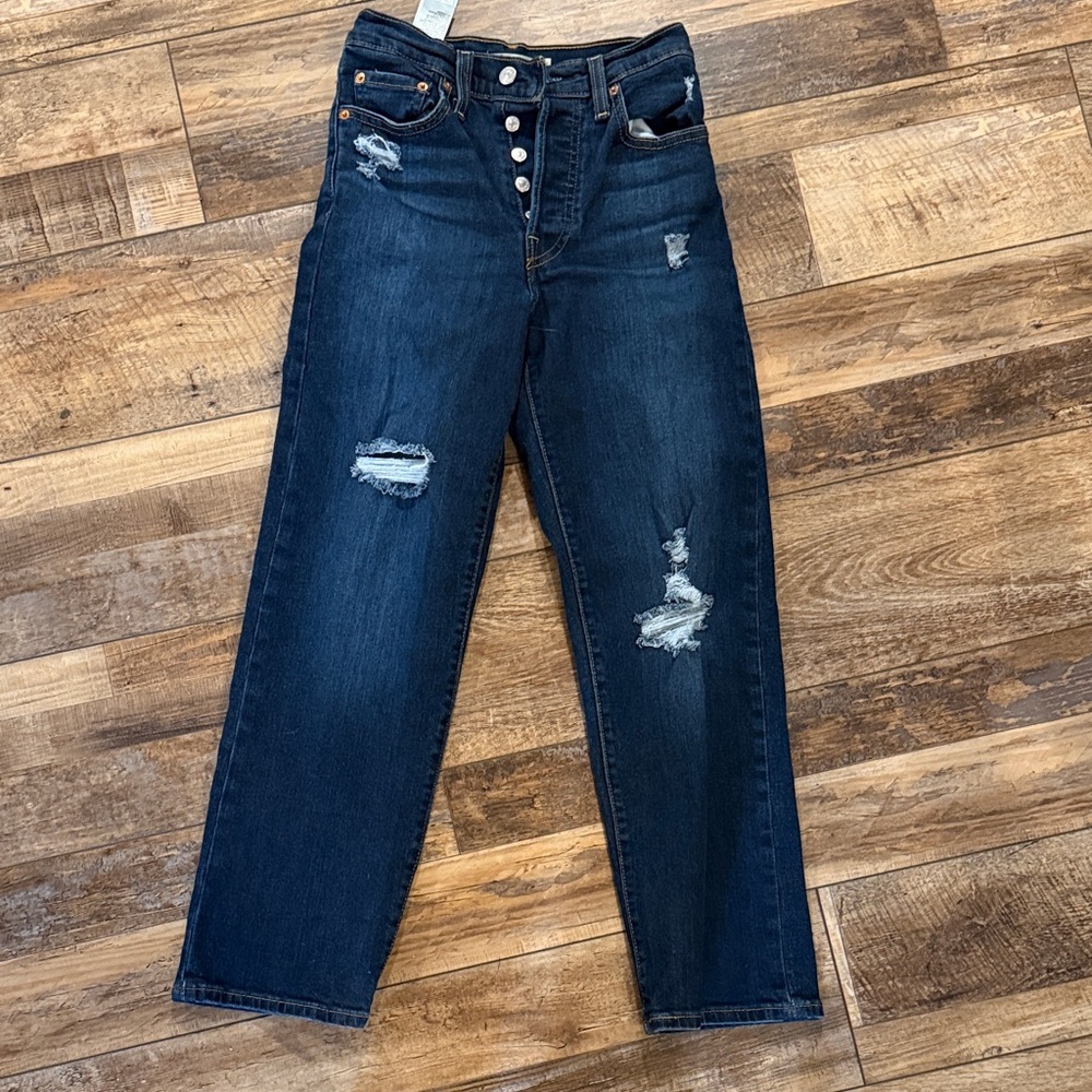 Levi's Dark Blue Straight Leg Jeans